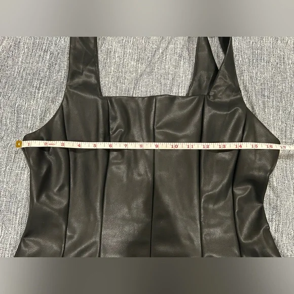 Fate Black Faux Leather Dress - Picture 8 of 11